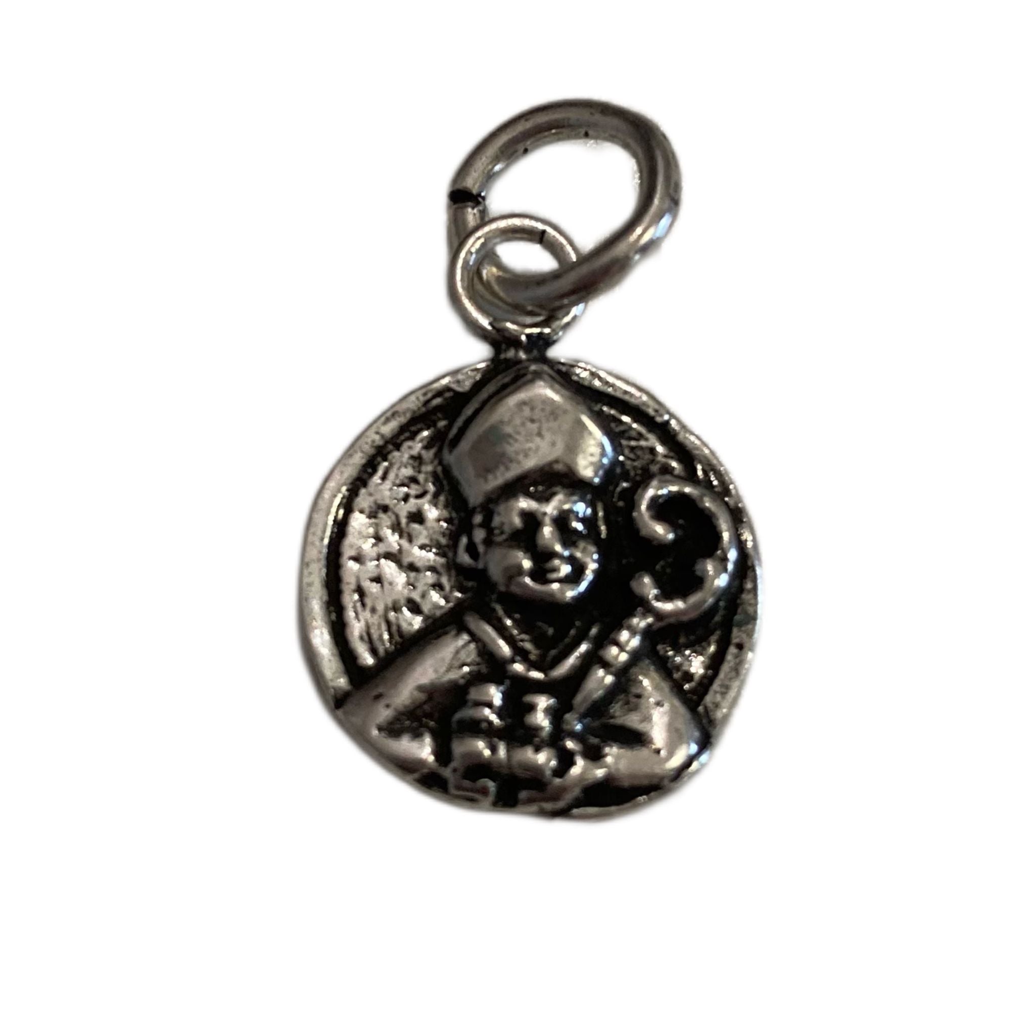 RabiosaJewels. Ciondolo MEDAGLIA SAN GENNARO con dettagli in rilievo. argento925