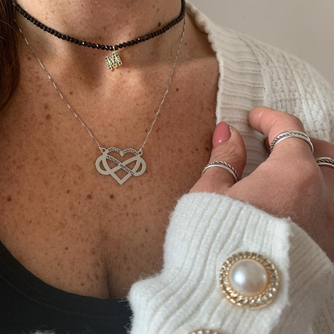 Collana Mamma e Figlia in Argento 925 Simbolo di Infinito Amore